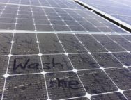 The,Words,”wash,Me”,Written,Onto,Dusty,,Dirty,Solar,Panel