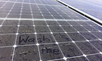 The,Words,”wash,Me”,Written,Onto,Dusty,,Dirty,Solar,Panel